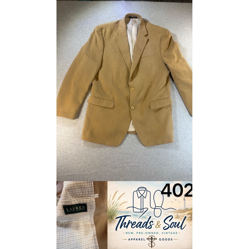 Lauren Ralph Lauren Mens 40R Tan Two Button Blazer Sport Coat 4900031789